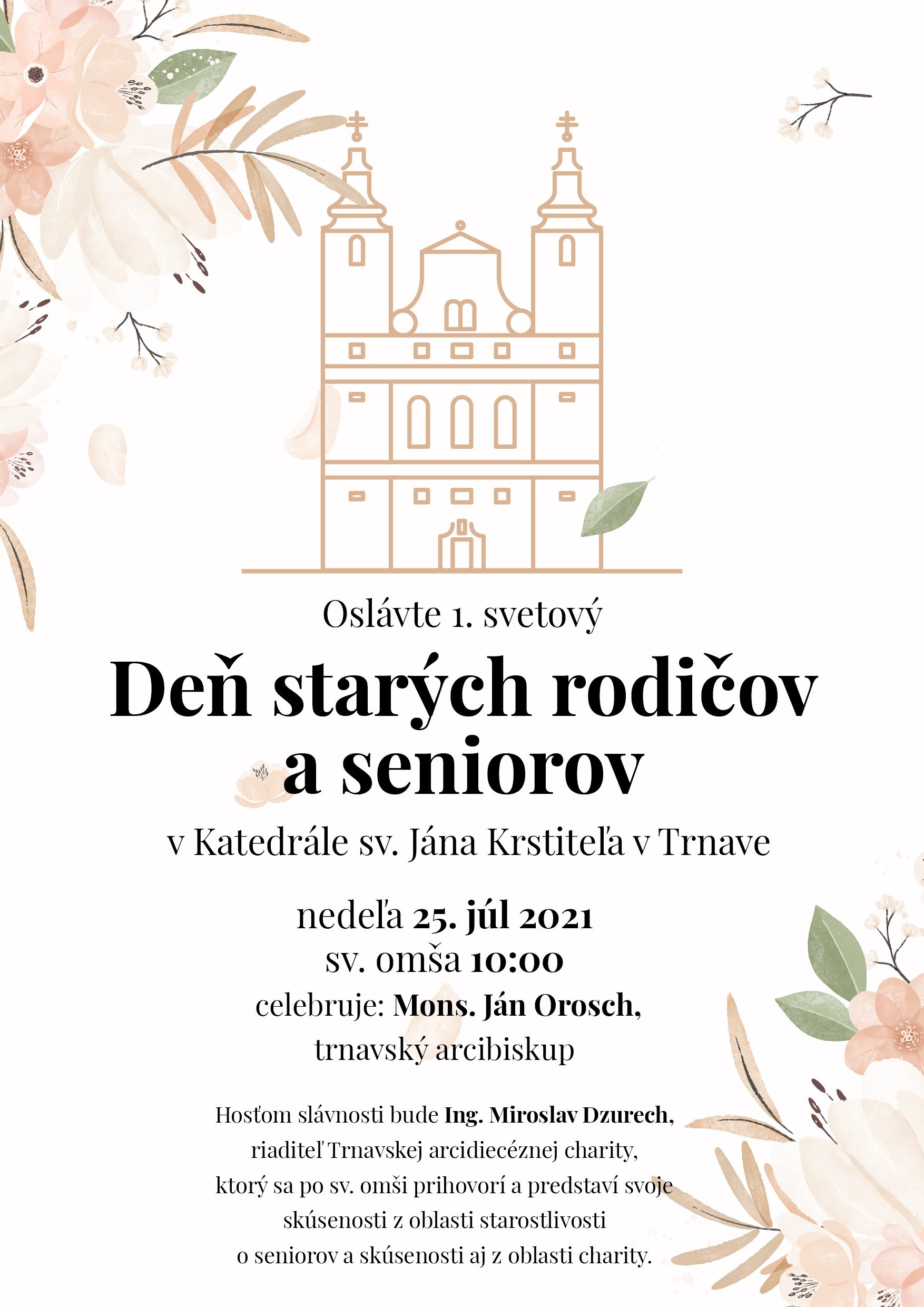 V katedrále budú sláviť Svetový deň starých rodičov a seniorov