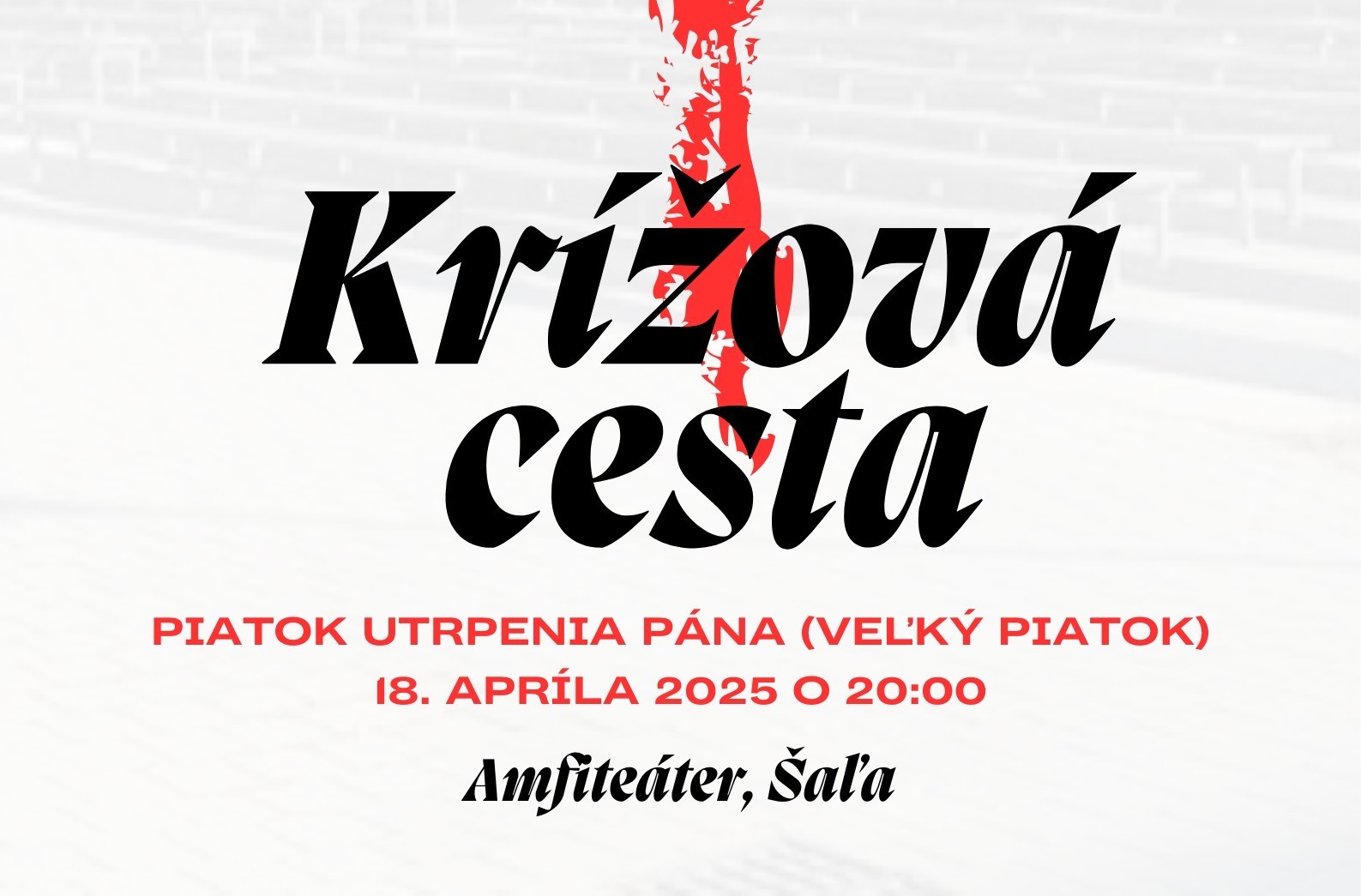 Prežite s veriacimi farnosti Šaľa krížovú cestu v amfiteátri