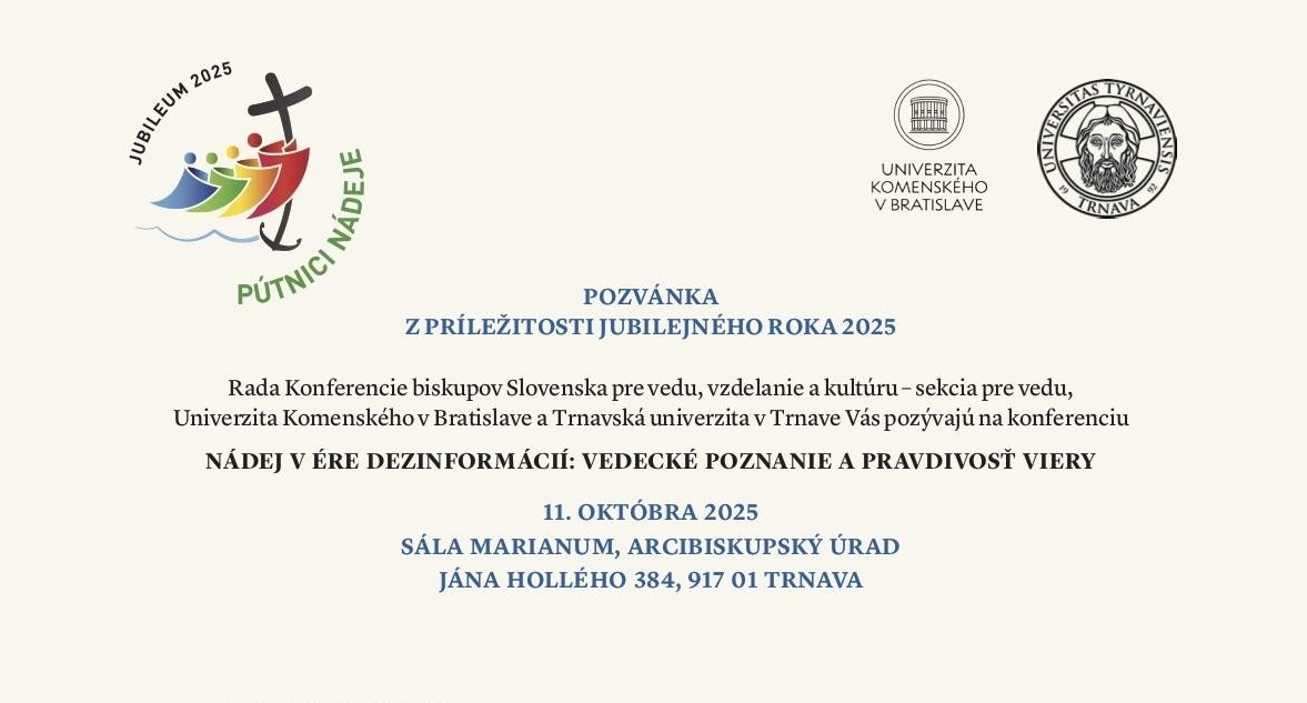 Rada KBS chystá v Trnave konferenciu o nádeji v ére dezinformácií