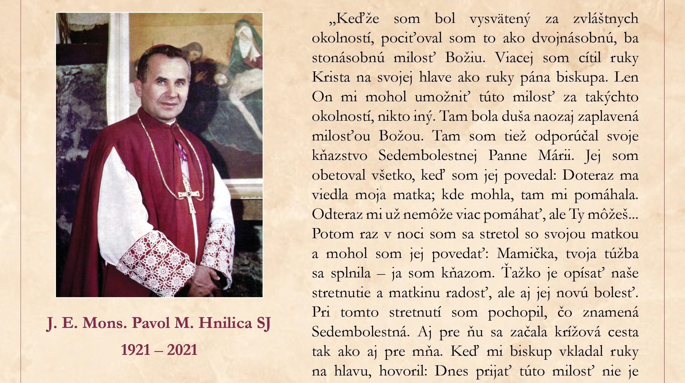 Pripomíname si 100. výročie narodenia biskupa Pavla Mária Hnilicu